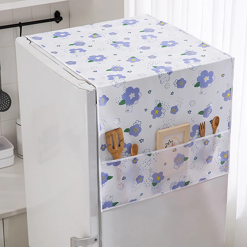 Refrigerator Covers Dustproof Storage Bag Washing Machine Cover Washable PEVA Covers Household Storage Organization Home