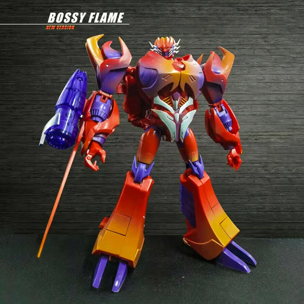 Imagem -05 - Apc Brinquedos Transformação Bossy Flame Tfp Soundwave Heterocromático Líder mg Cyclonus Serpente Bell Anjo Motor Arcee Carriage