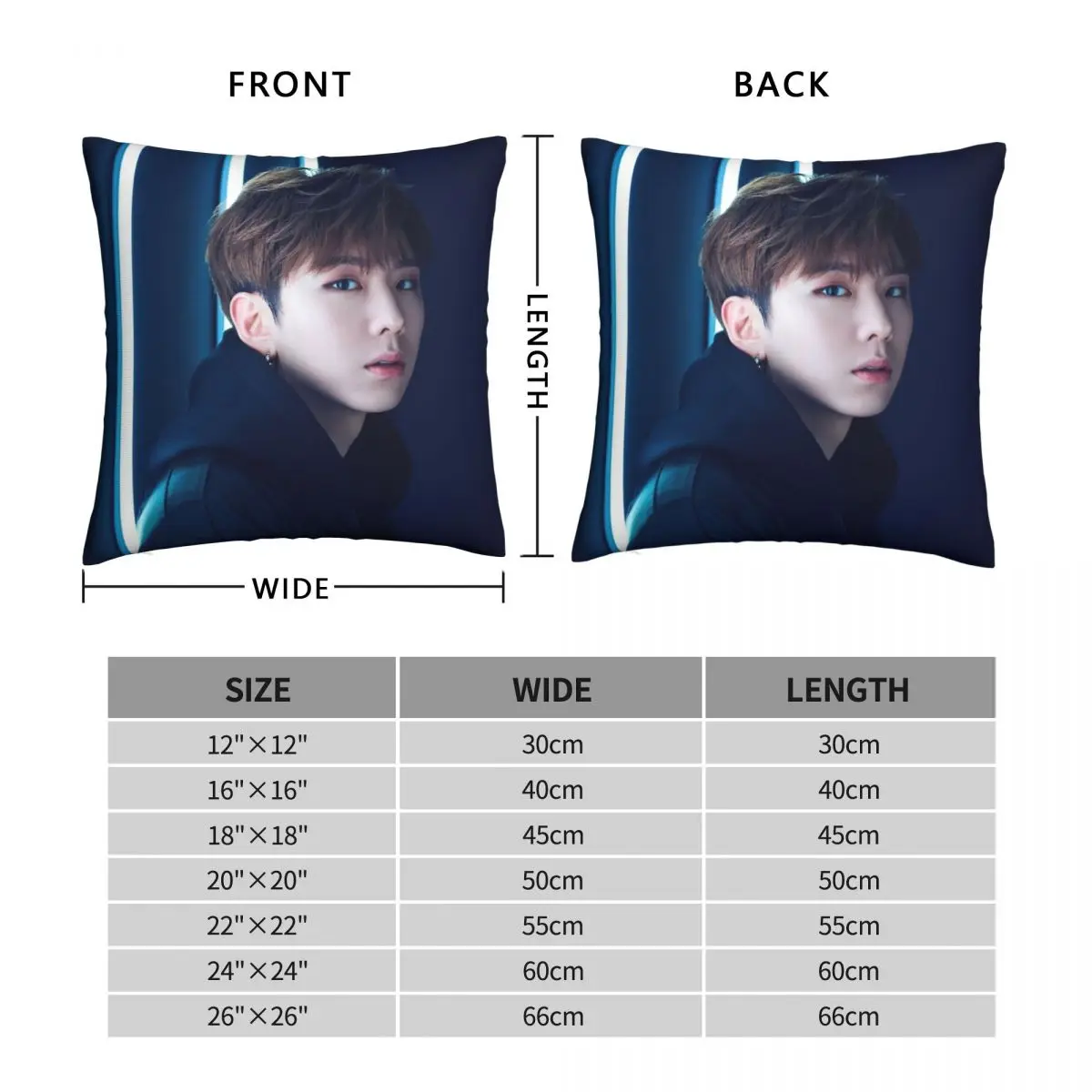 Kihyun Square Pillowcase Polyester Linen Velvet Printed Zip Decorative Room Cushion Cover