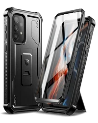 With Bracket+Full Body Bumper Military Grade Armor Shockproof For Samsung Galaxy A33 5G Hard Case with Built-in Screen Protector