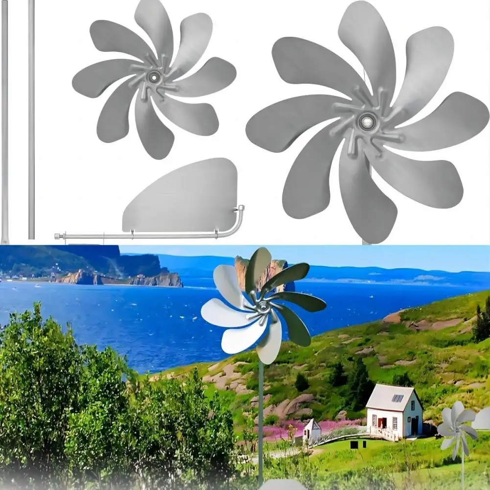 

Wind Spinners With Metal Stake Outdoor Wind Catcher Garden Sculptures Stainless Steel Wind Spinner 360 Degree Rotation Heavy Dut