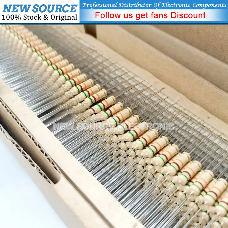 20 buah Resistor Film karbon 1W 5% 1R ~ 10M 10R 100R 220R 330R 470R 1K 2.2K 3.3K 4.7K 10K 22K 47K 100K 1M 10R 100R 220 330 470 ohm