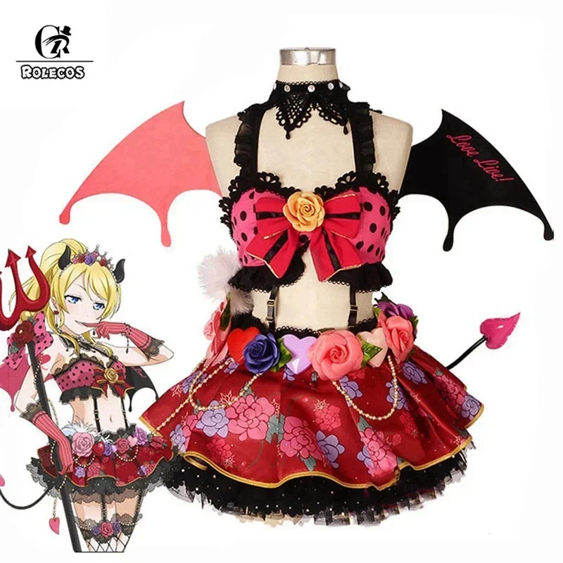 ROLECOS Lovelive Cosplay Costume Little Devil Love Live Cosplay All Characters Costume Kotori Honka Umi Nico Women Dress Cos