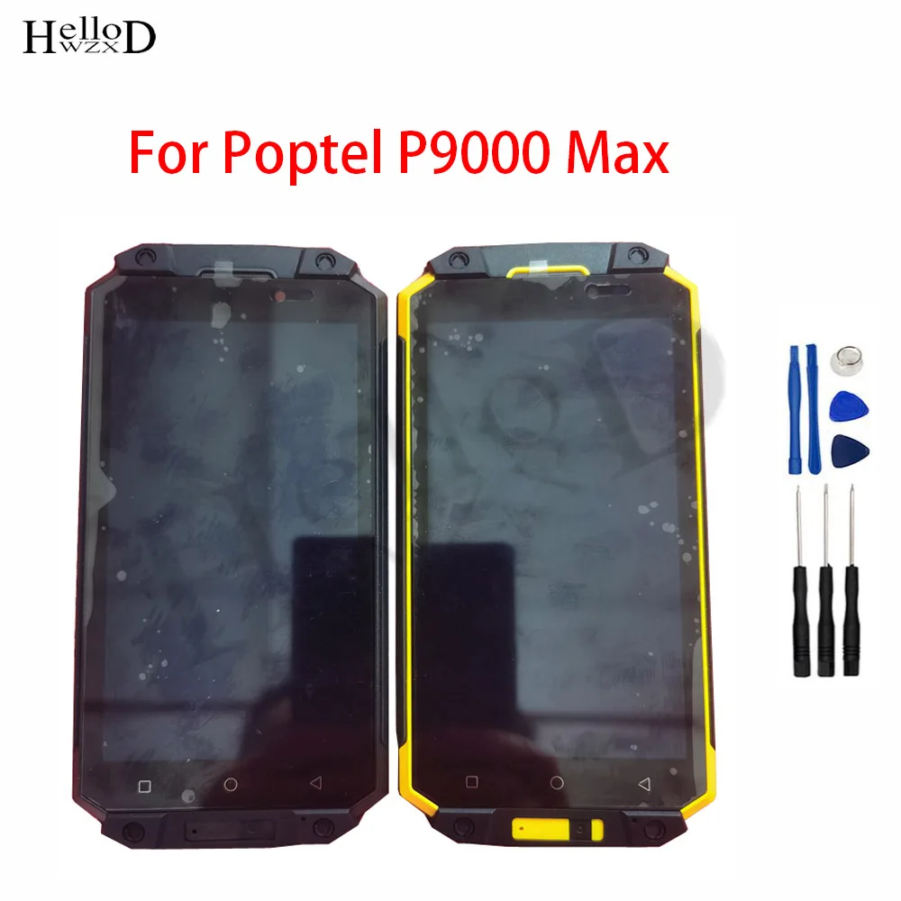 

5.5" Original Tested LCD Display With Frame For Poptel P9000 Max LCD Display Touch Screen Digitizer Panel Sensor Assembly Toos