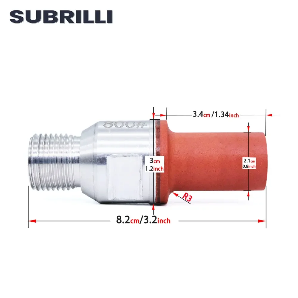 SUBRILLI Diamond Resin Bond Finger Bit 1/2 Gas CNC Sink Hole Grinding Polishing Milling Bit Drum Wheel For Stone Marble Granite
