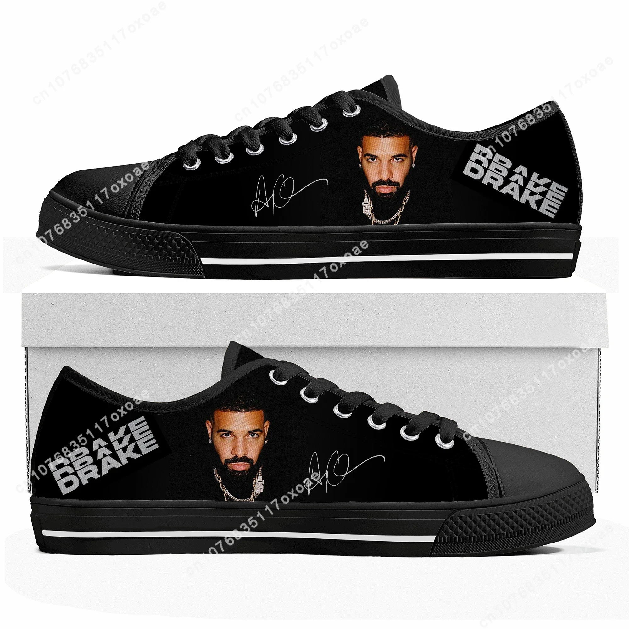 

Rapper Drake Drizzy Low Top Sneakers Mens Womens Teenager High Quality Canvas Sneaker couple Casual Shoes Customize DIY Shoe