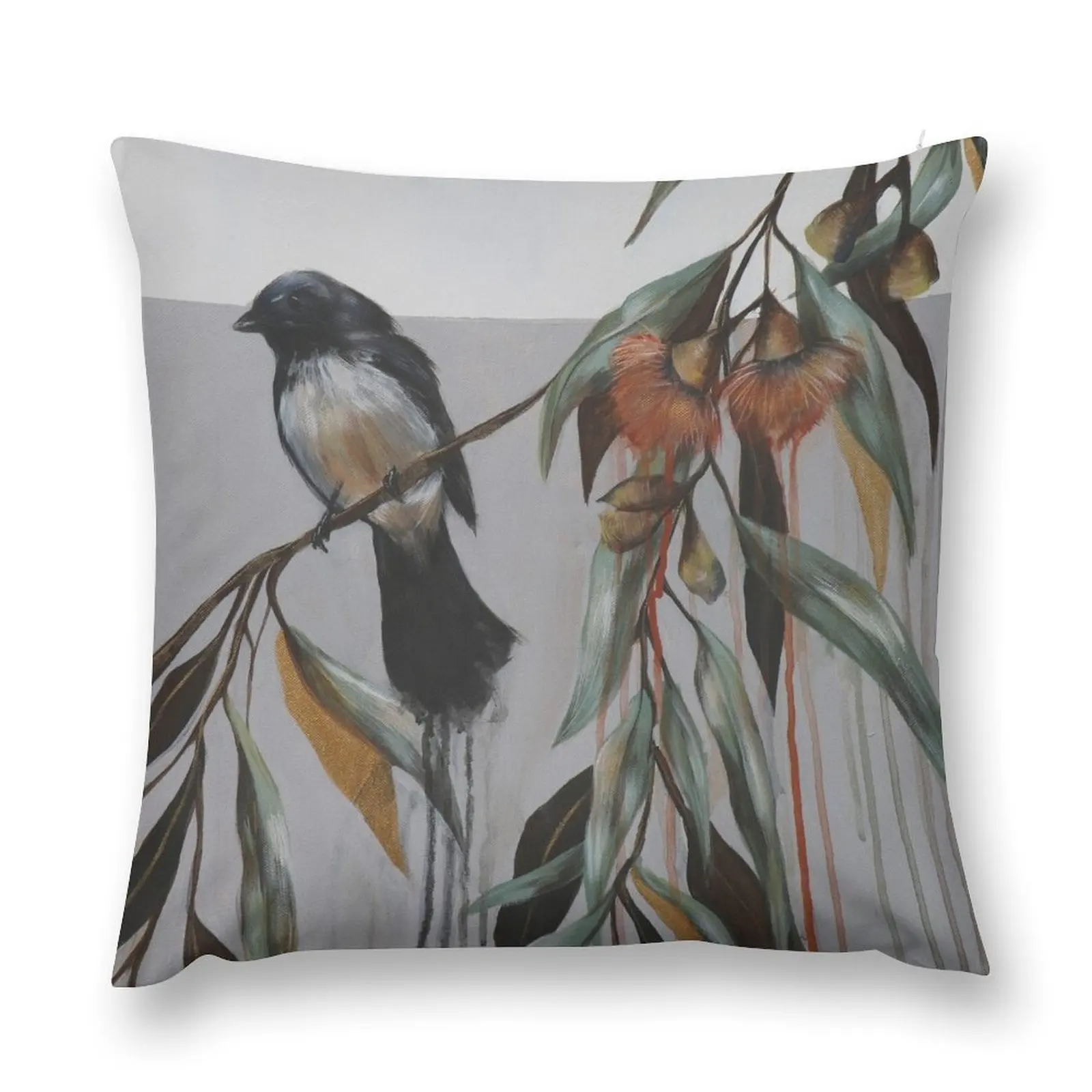 WILLY WAGTAIL Throw Pillow Embroidered Cushion Cover luxury throw pillow covers pillow