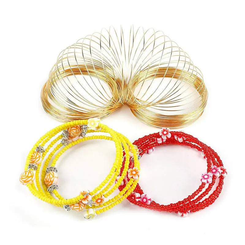 

100 петель, ювелирная проволока, проволока с памятью, бисерная проволока, стальная проволока с памятью, браслет-манжета, браслет для изготовления ювелирных изделий, художественные поделки своими руками