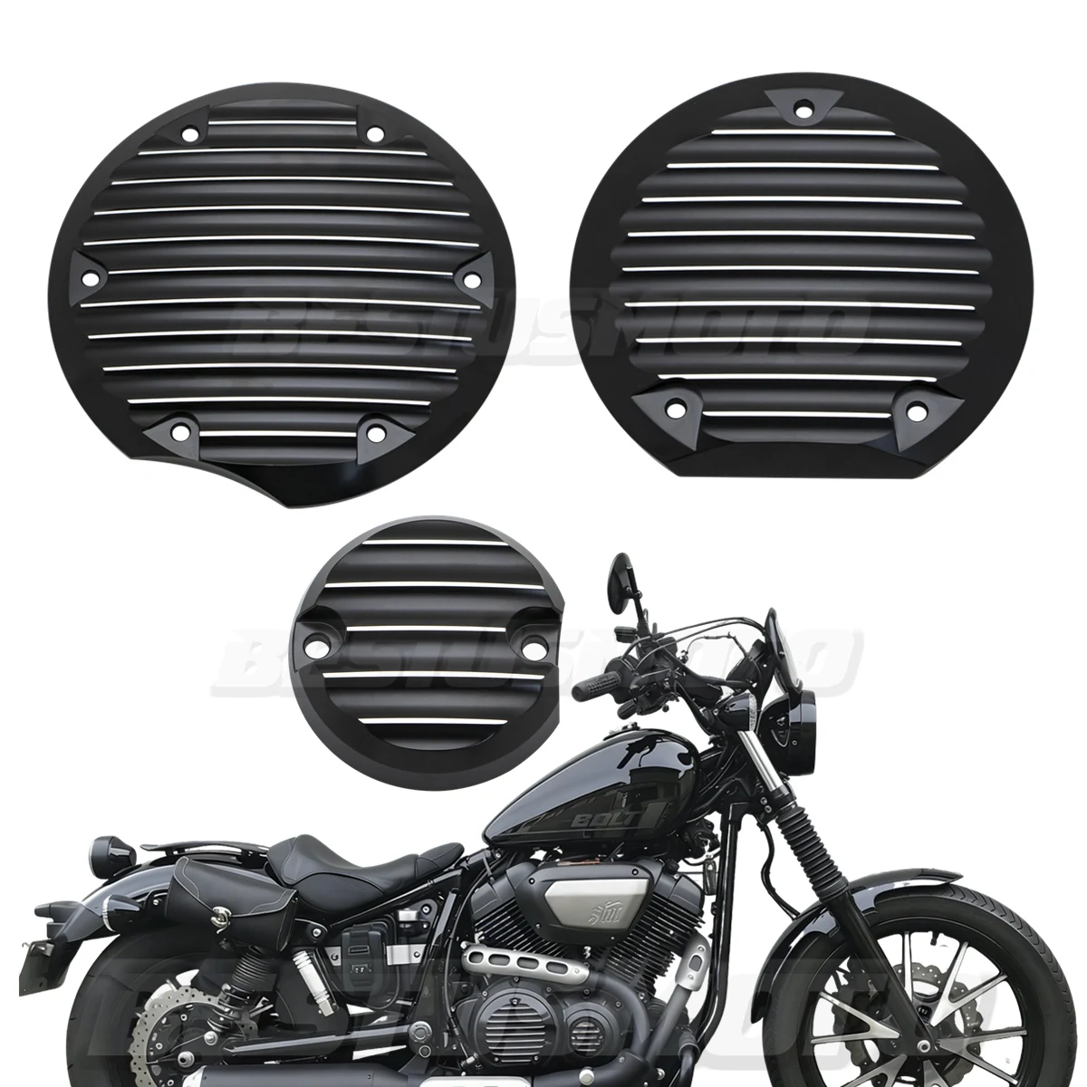 Conjunto de Tampas de Motor CNC para Motocicleta Yamaha XV950 XVS950 Bolt 950 SPEC R/C 2013 2014 2015 2016 2017 2018 2019 2020 2021