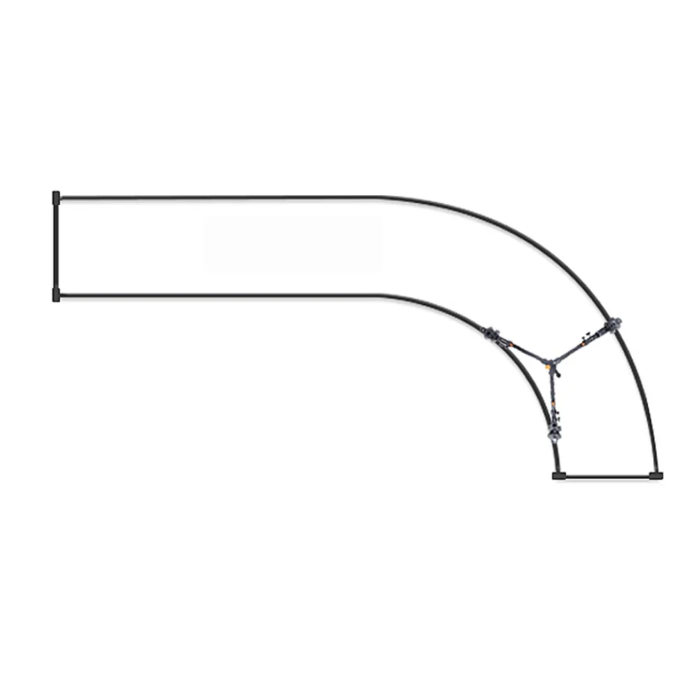 NEW EIMAGE ED380 Portable Slider Dolly  with 4sets Straight 3sets Curved Track Rail System Include Carry Bag