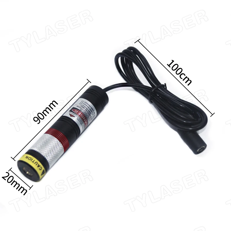 وحدة ليزر لين D20X90 فوكاسابل 650nm ريد دوت 10 ميجا واط 30 ميجا واط 50 ميجا واط لقطع المواقع مع قوس ومحول مقاوم للماء