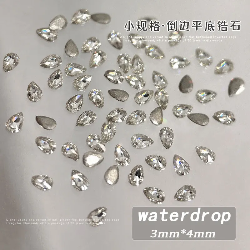 100 Stück glänzende Zirkon-Strasssteine, Nagel-Charms, 1,5 x 3 mm, Mini-Rhombische Nägel, Edelsteine, flache Rückseite, Nagelkunst, Basteln, Diamanten, Dekoration GT5
