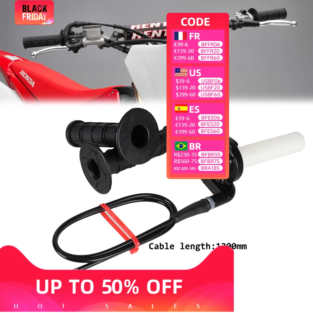 Apertos do Acelerador e Cabo para Pit Dirt Bike, Motocicleta de Bolso Quad ATV, 7 8 