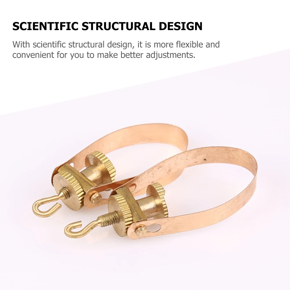 

4 Pcs Erhu Copper Thousand Jin Accessories Fine Tuners Musical Instrument Golden