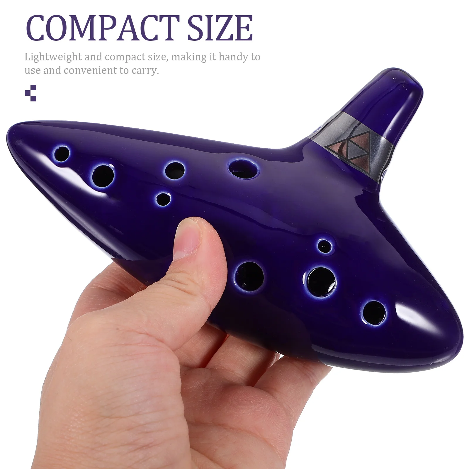 

12 Holes Blue Ceramic Alto C Ocarina Flute Durable Hard Material Beautiful Sound Music Gift Alto C Ocarina 12 Holes