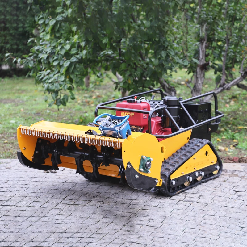 Customized Factory Price Automatic Zero Turn Flail Mower Remote Control Crawler Robot Rotary Grass Cutter