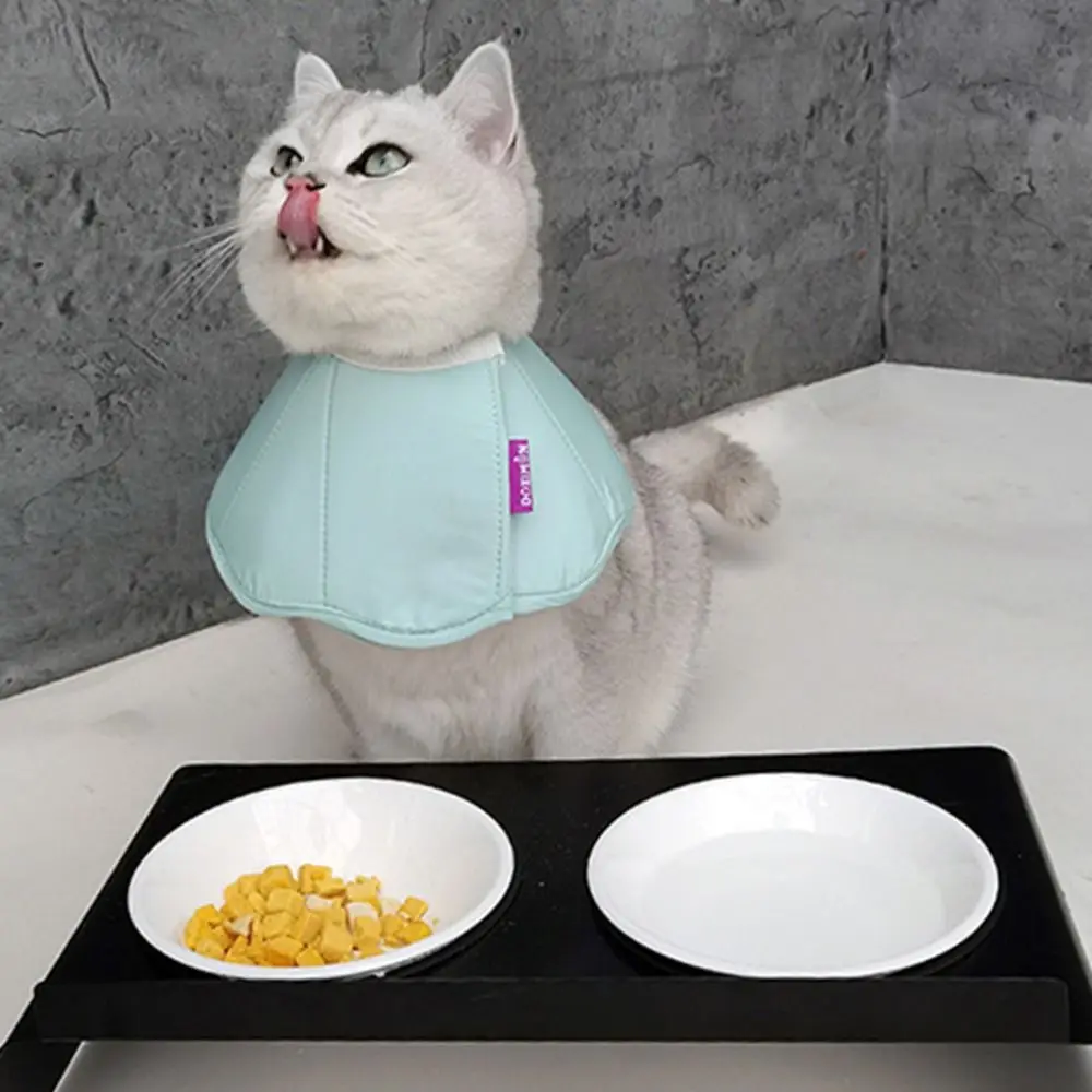 Gato ajustável anti-lamber círculo antiderrapante protetor gatinho pescoço cone confortável leve pet cone colar gato
