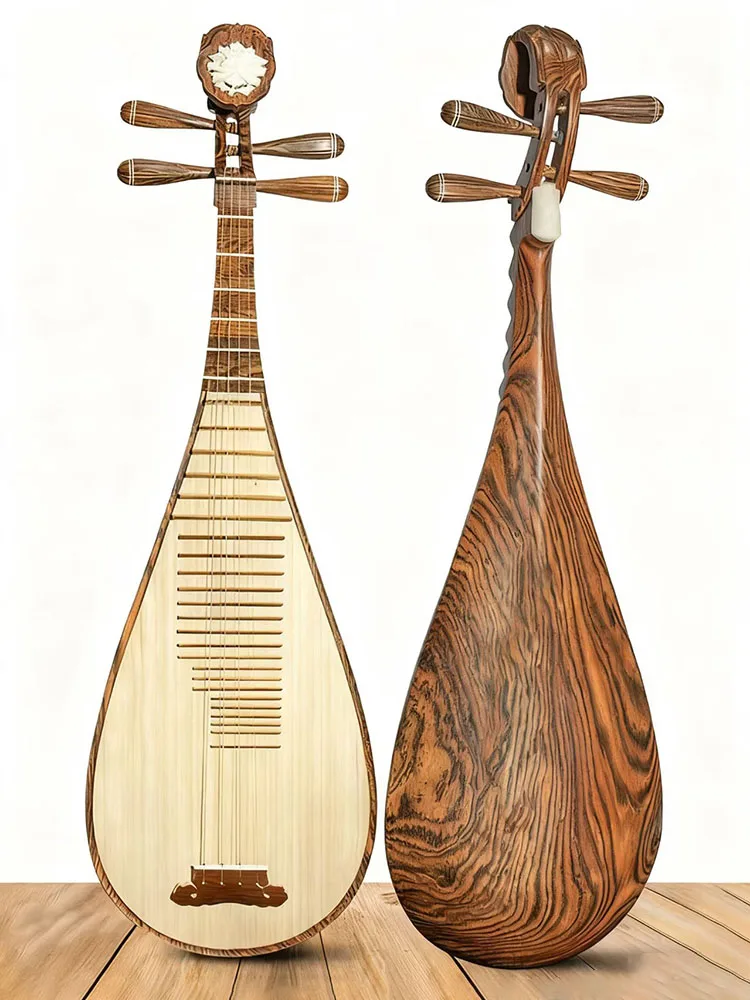 Natural Wooden Lute Beginner Professional Practice Pipa Adult Performance Large Lutes Chinese Traditional Stringed Instruments