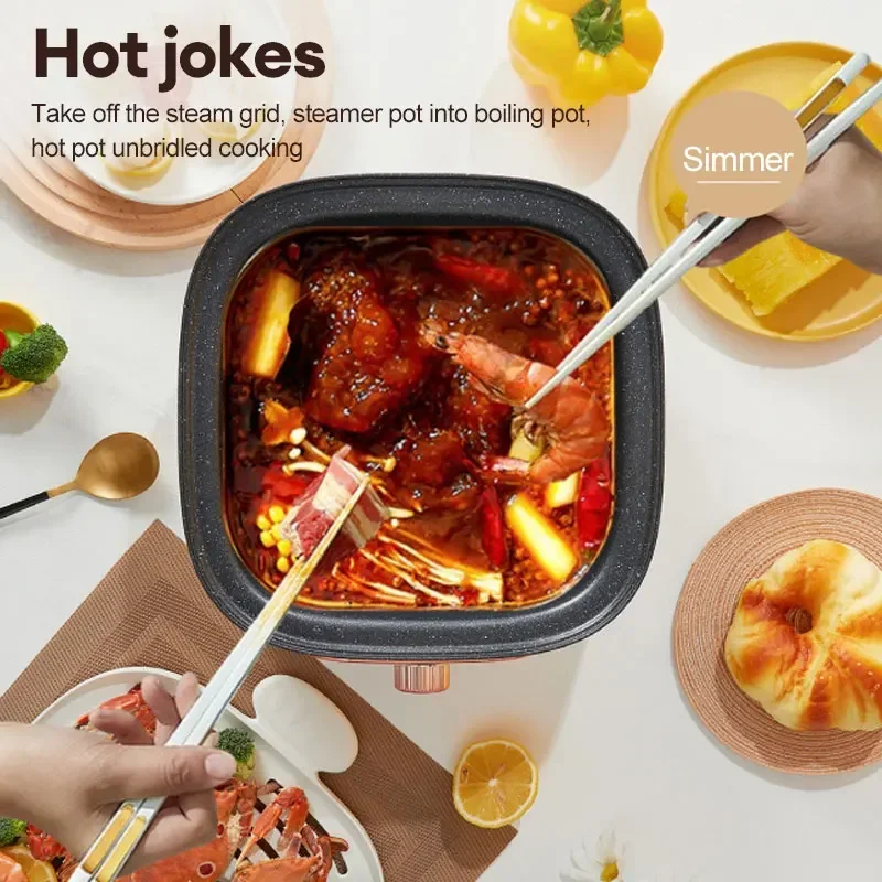 Gnocchi di cibo Per Uso Domestico Pan Warmer Multicooker 110 V/220 V Piroscafo Elettrico Pentola A Vapore Cottura A Vapore Casa 2 strati Trasparente