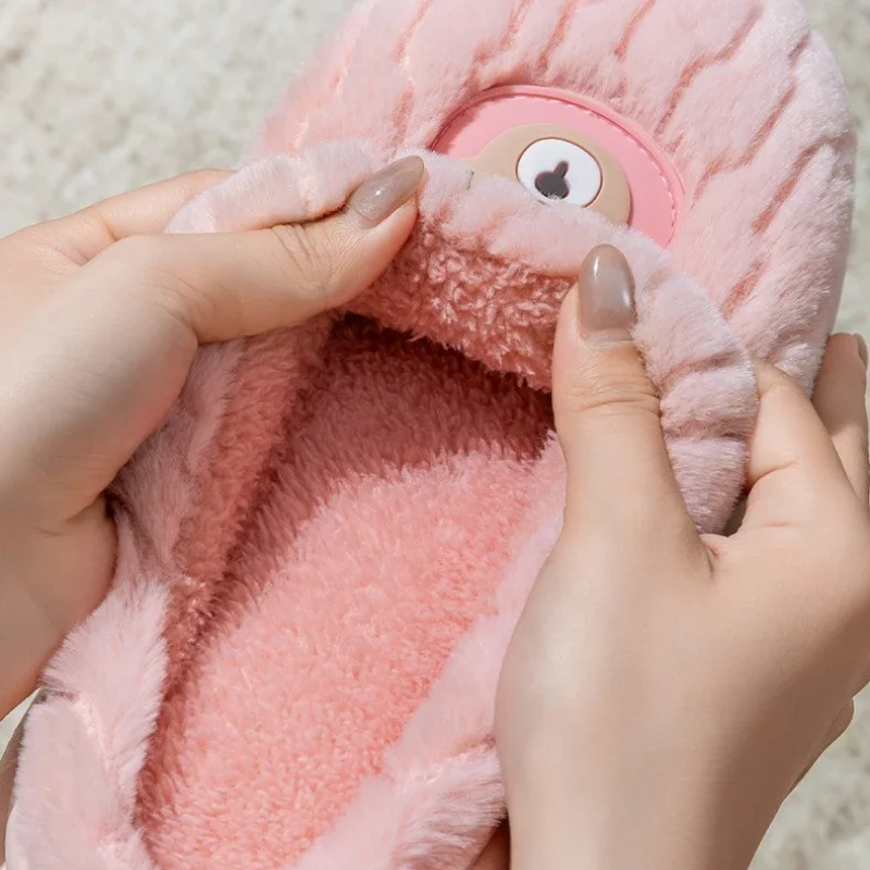 شباشب قطنية لطيفة من الصوف والمخمل للنساء لخريف وشتاء 2025 شباشب حرارية منزلية جديدة للرجال