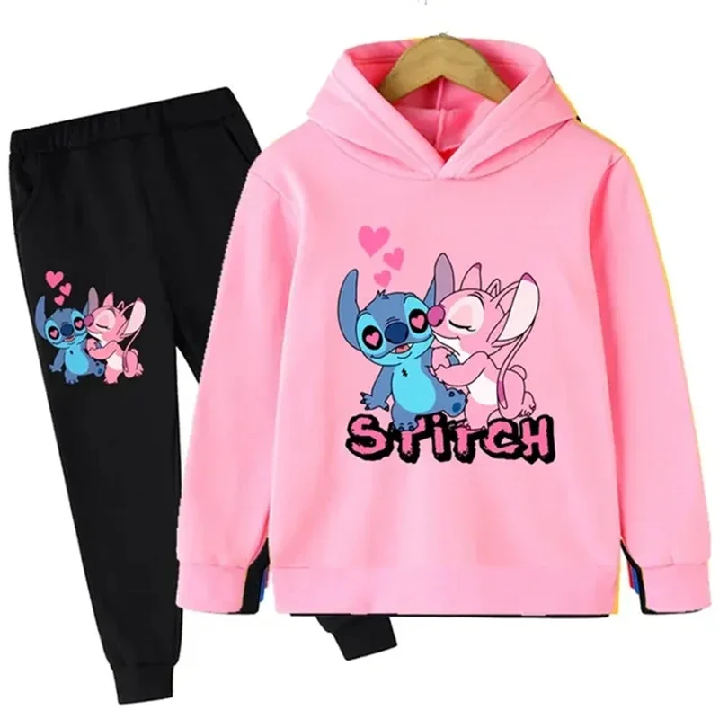 

Autumn and Winter Children's Disney Cute Printed Hoodie+Sports Pants for Boys and Girls, Casual Comfort Set