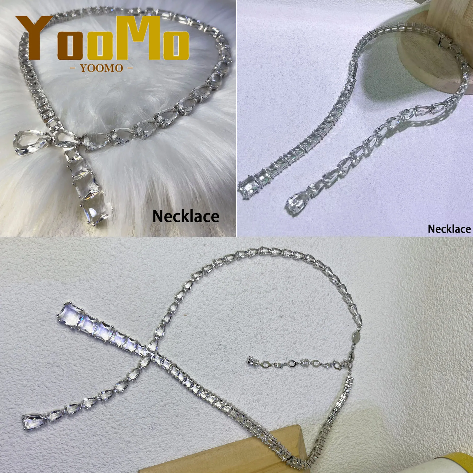 

Necklace White Fine Wedding Jewelry Exquisite High Quality Cross Crystal Pendant Original Women's Party Jewelry Accessories Gift