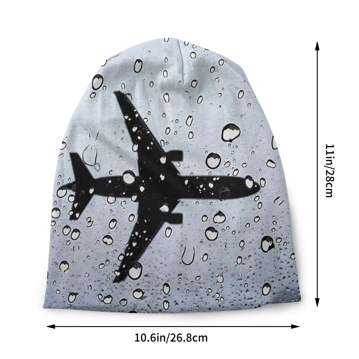 Rain Airplane Airplane Airport Sign Aesthetic Cap Warm Hip-hop Beanie Street Punk Gothic Hats Streetwear