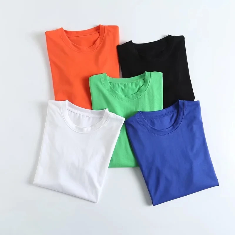 Withered England Style High Street Multi Colorful O-neck Loose Solid Pure Cotton Summer T shirts Women Casual Tops