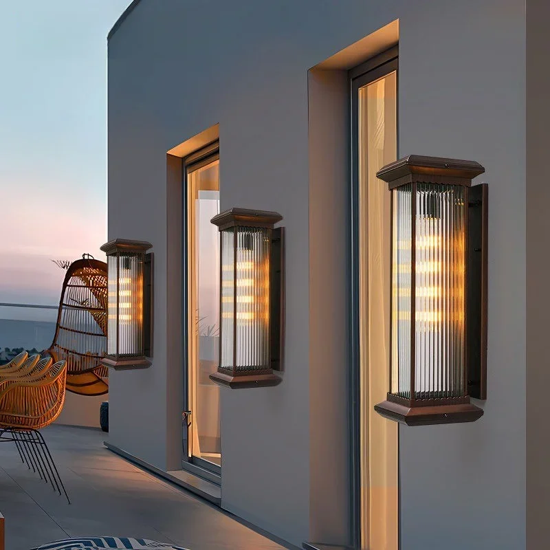 Solar Wall Lamp Outdoor Waterproof Villa Courtyard Outdoor Ultra-bright Terrace Lamp Garden Gate Yard Exterior Wall  Lamp