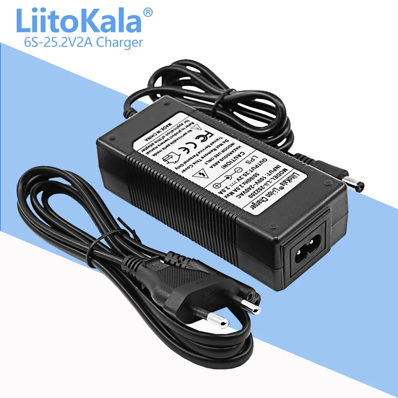 1-5 шт. LiitoKala 6S 25,2 В 2A 24 В аккумуляторный блок питания литий-ионный аккумулятор зарядное устройство переменного тока 100-240 В адаптер преобразователя