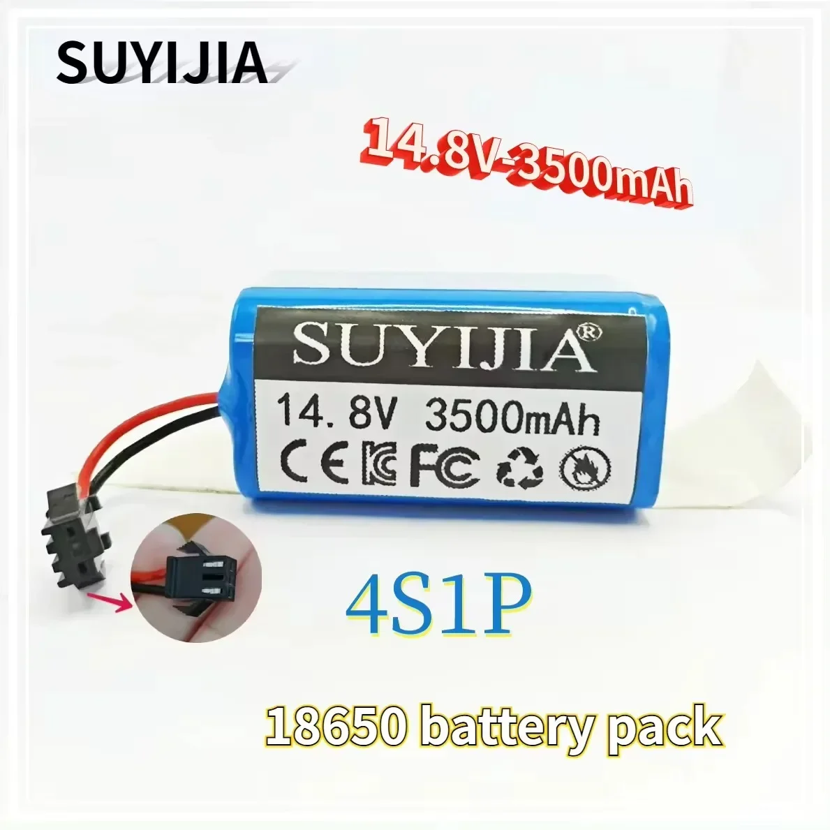 4S1P 18650 14.8V Rechargeable Lithium Battery 3500mAh for ILIFE A4s A6 V7s Plus A9s W400 Robot Vacuum Cleaner INR18650 M26