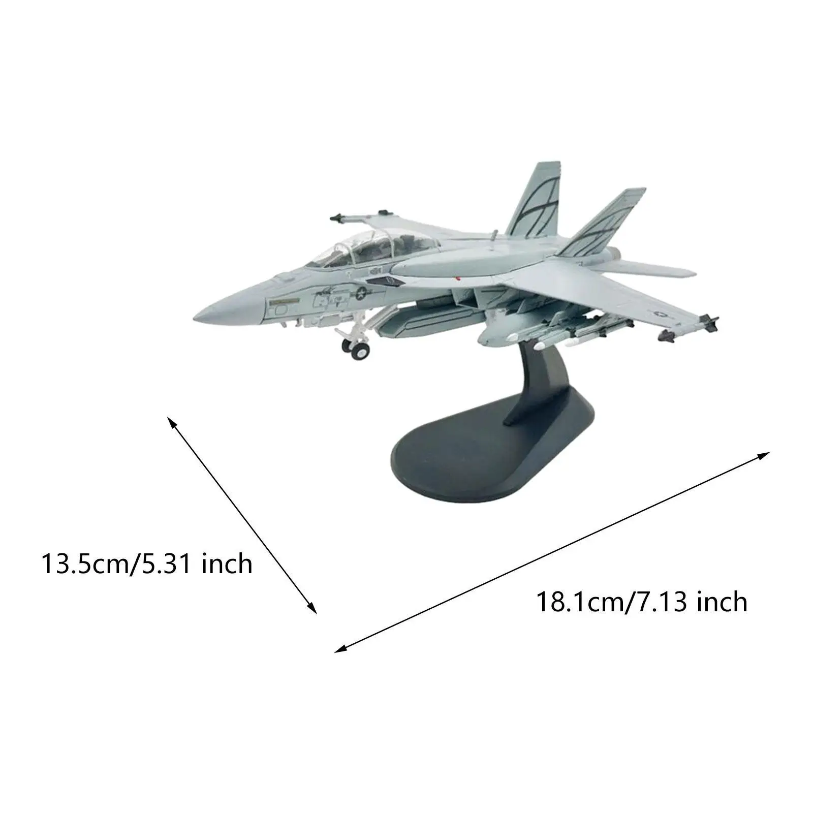 Avión de combate de aleación de metal, escala 1/100, F/A-18, para mesa de salón y dormitorio