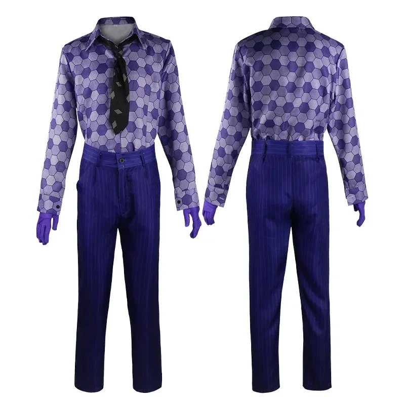 Didi 211 película Caballero Oscuro Joker Cosplay disfraz payaso abrigo camisa chaleco traje con corbata trajes murciélago conjunto completo Halloween C