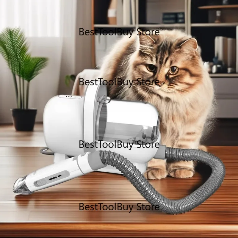

Vacuum Pet Grooming Kit Plastic Clippers Trimmers & Slicker Deshedding Brush Dog & Hair Remover