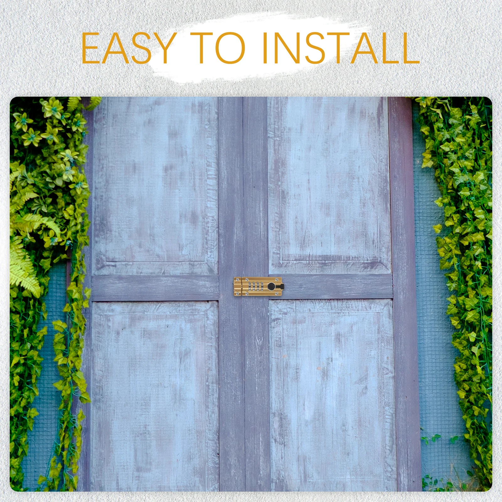 

Password Lock Latch Gold Screws Outdoor Fence Gate Hardware Door Slide Bolt Locks Wooden Gate Hardware Security