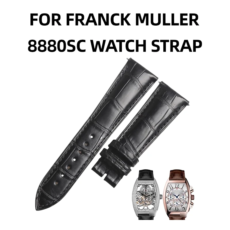 Correa de reloj genuina para ALLIGATOR FRANCK MULLER FM8880SC