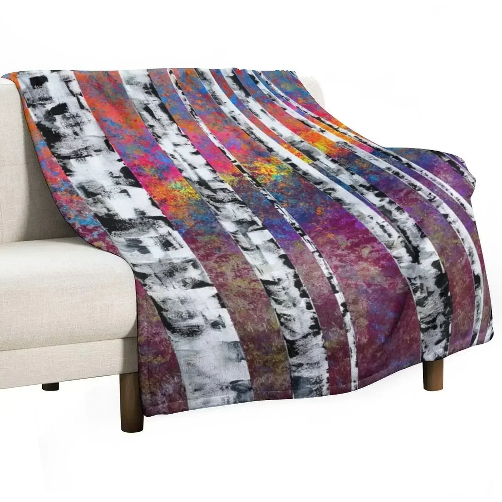 Birches Throw Blanket Furry For Sofa Thin Fashion Sofas Summer Beddings Blankets