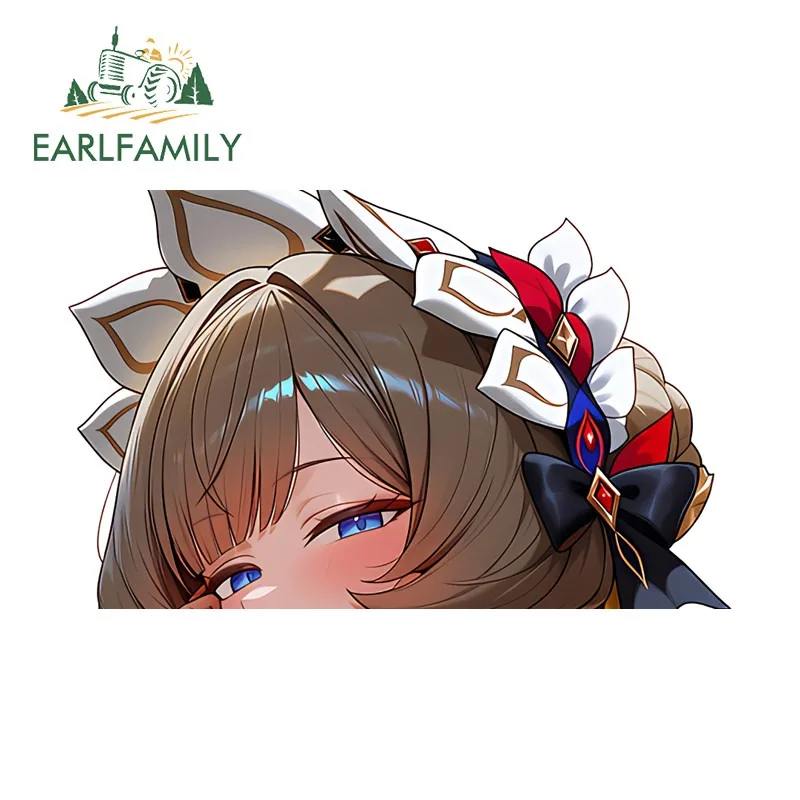 EARLFAMILY Sandrone Genshin Impact Fanart Car Sticker Personality Peeker Eyes Bumper Rear Windshield Decal Fashion Car Label
