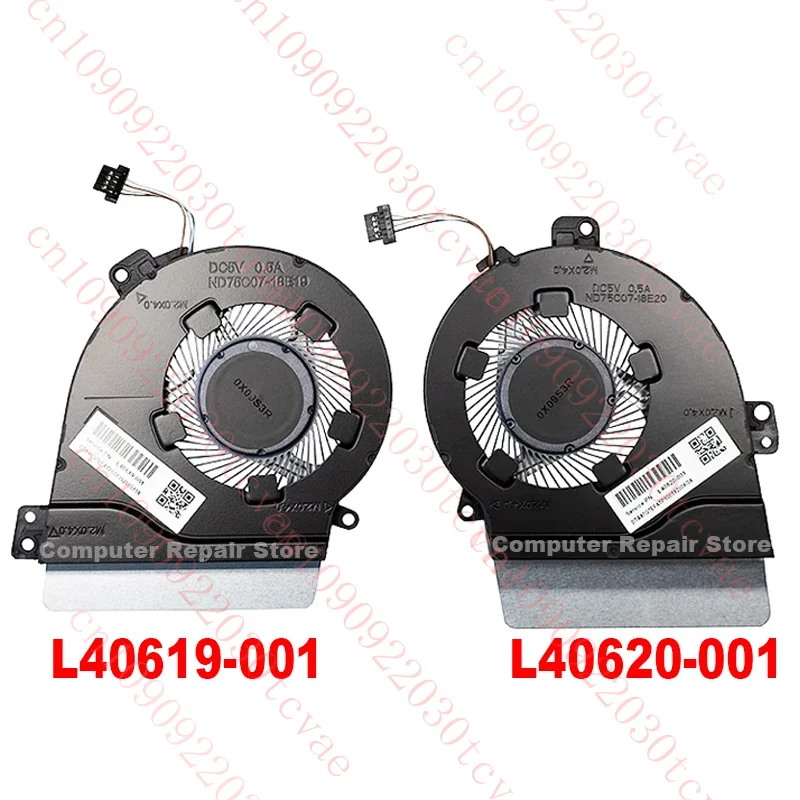 

L40619-001 L40620-001 Вентилятор охлаждения процессора и графического процессора для HP 15-CS TPN-Q208 ND75C07-18E19 ND75C07-18E20 Высококачественная запасная часть