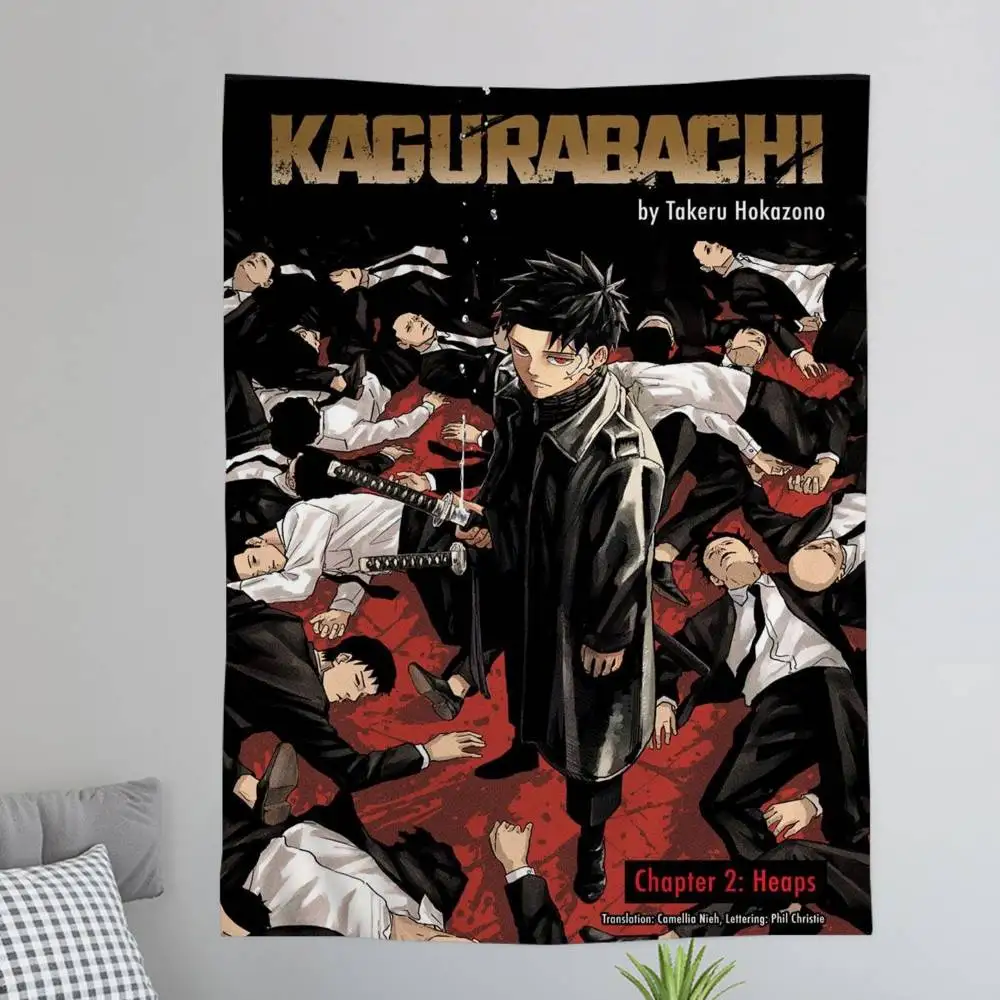 Cool Anime K-Kagurabachi Tapestry Floor Mat Non-Slip Laundry Room Mat Laundry Decor Balcony Child Living Room Household Carpets