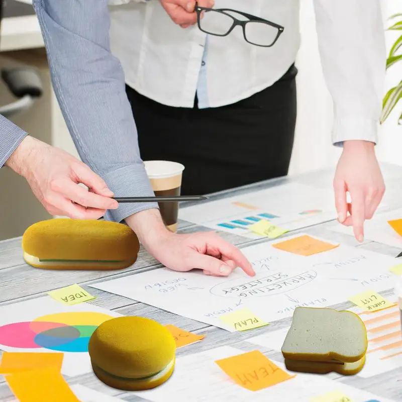 ชุดอาหารสุดสร้างสรรค์แผ่นจดบันทึกแผ่นจดบันทึกแผ่นติดกาวแปลกใหม่เครื่องเขียนนักเรียนน่ารักอุปกรณ์การเรียน