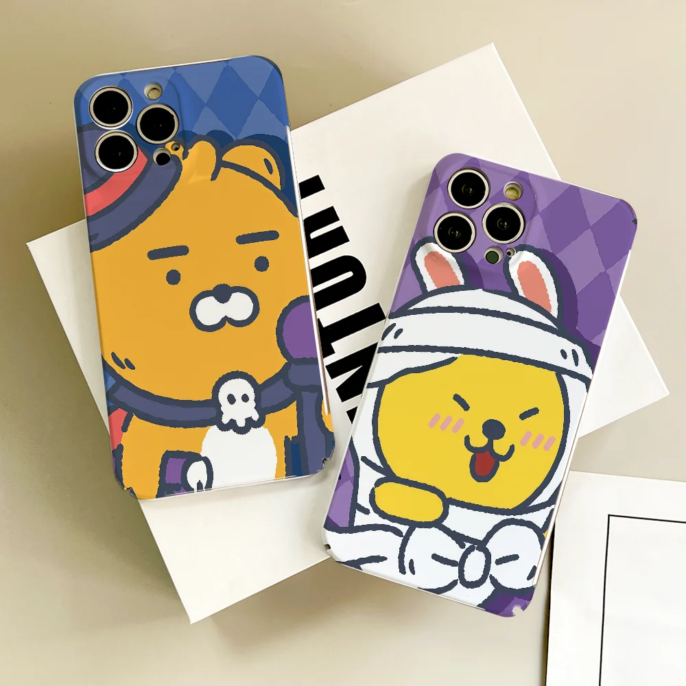 

Cartoon cute K-KAKAO F-FRI E-ENDS phone case FUNDA For IPhone 17 16 15 14 13 12 11 Plus Pro Max Mini Glossy HD Hard Cover Film