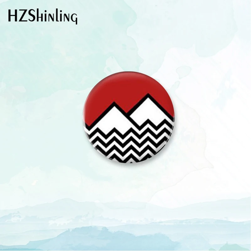 2023 New Twin Peaks Badge Brooch Movie Button Pin Backpack Decoration Pins Round Jewelry Women Gift