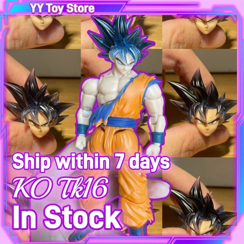 En Stock JEsse KO TK16 Dragon Ball Z Super Saiyan figurine Son Goku tête modèle à collectionner Anime accessoire jouets cadeau