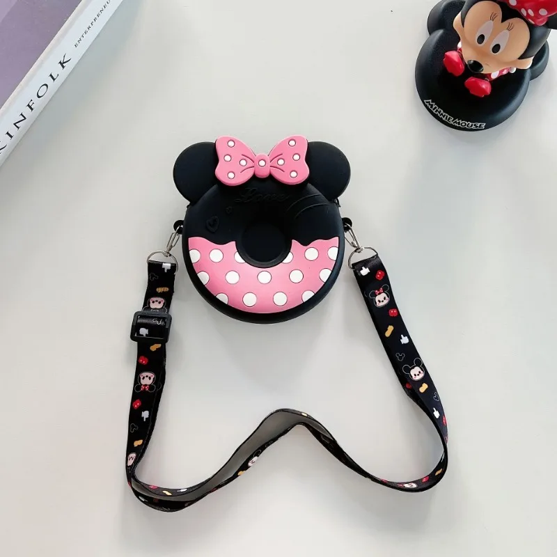 حقيبة كروس صغيرة من السيليكون من Cute Bow Disney Minnie Mouse - خفيفة الوزن وحزام قابل للتعديل وسحاب مفتوح وإغلاق حقائب كتف #2
