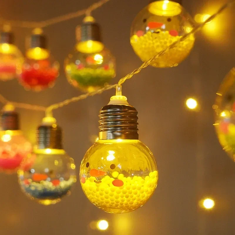 2/3/6M LED Bulb Ball String Lights Battery Power Balls Stars Garland for New Year Birthday Christmas Decor Fairy Light