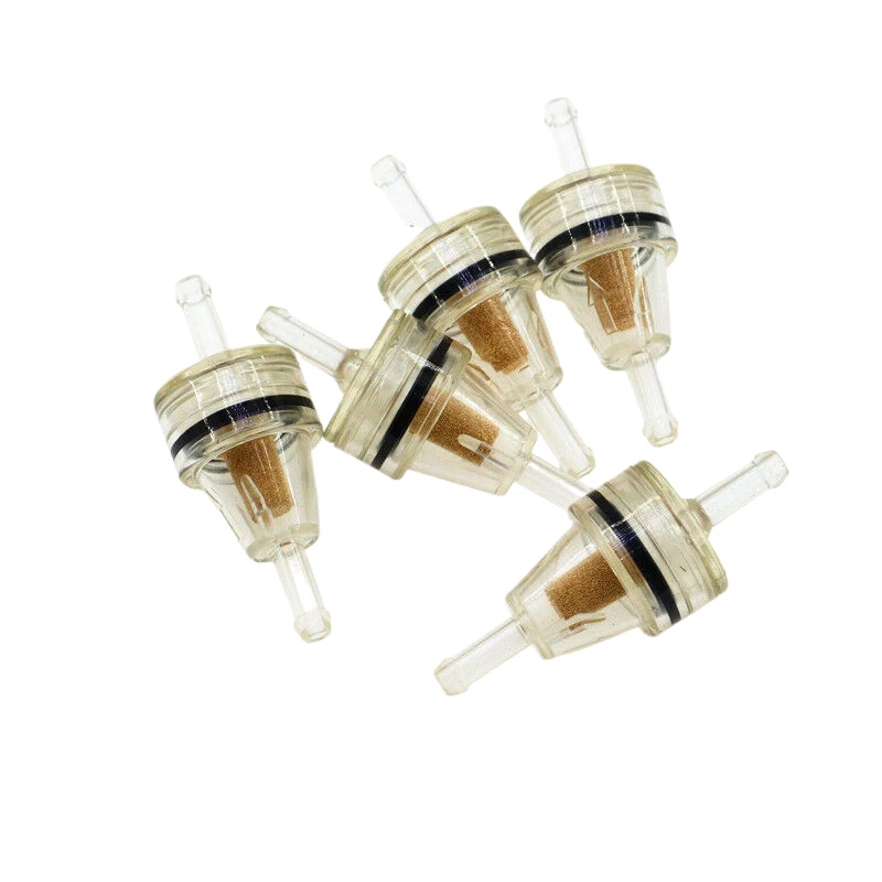 6mm Small Plastic Universal Motorcycle Gas Petrol Fuel Oil Filter 1/4" Inline Clear Gas Mini Filte Replacement image 2