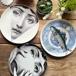 8-Inch PlatesDecorativos Ring Jewelry Dish Fashion Designer Decorative Wall Dishes Home Decoration China Porcelana Plates
