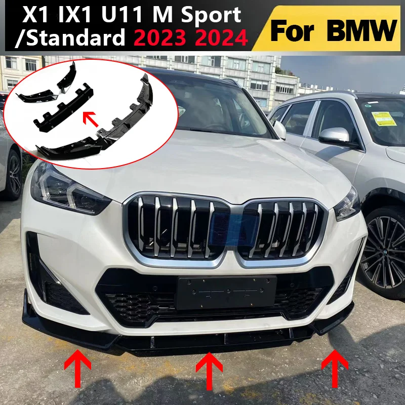

Для BMW X1 IX1 U11 M Sport/Standard 2023 2024, передний бампер, спойлер, передняя лопата, объемный разветвитель, диффузор, стиль производительности