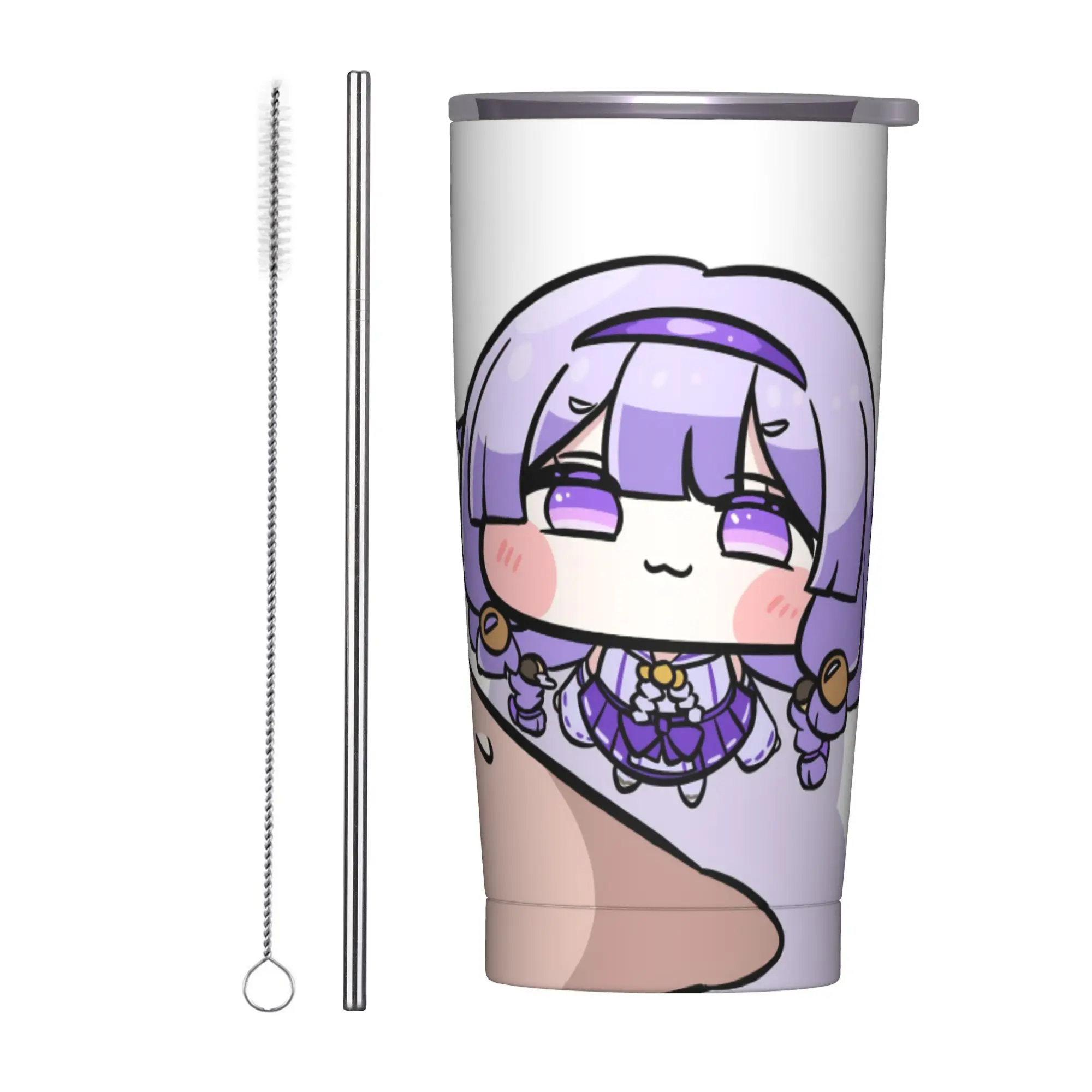Trickcal C-Chibi Go Games Insulated Tumbler with Straws Lid  Stainless Steel Thermal Mug Double Wall Hot Cold Drinks Cup 20oz